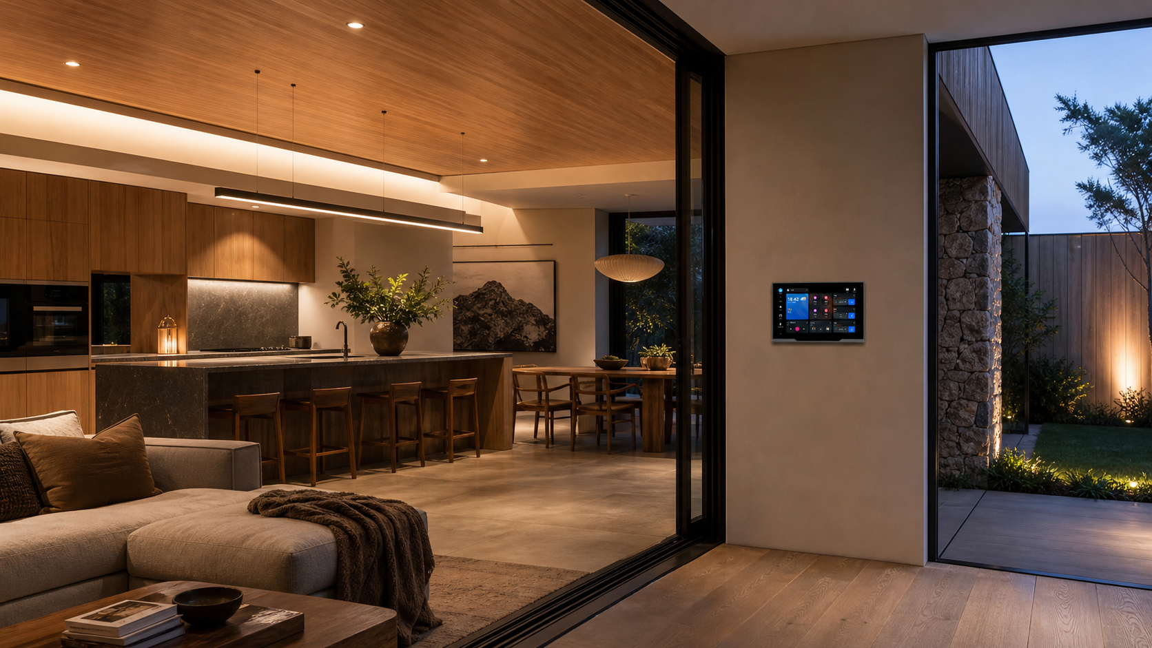 Contemporary residence designed with integrated technology